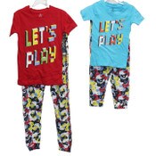 Wholesale - 2pc "LET'S PLAY" BOYS SLEEP SET (2 ASST PRINTS- SIZE: 4/5,6/7,8/10,12/14), UPC: 636458335397